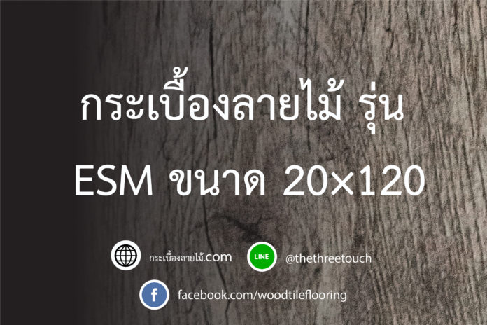 กระเบื้องลายไม้ รุ่น ESM ขนาด 20x120
